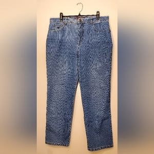 Gloria Vanderbilt Blue Swan Logo Jeans Womens Plus Size US 14